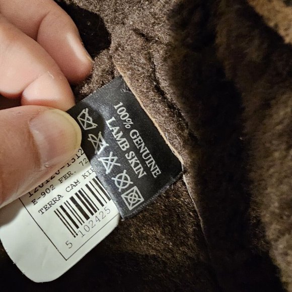 Overland Lamb Shearling Men Coat Large Brown 100% Leather Jacket Fur Retail$1700 - Picture 6 of 11
